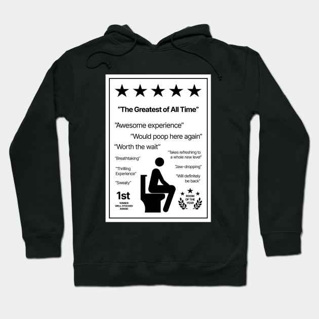 Funny Bathroom Reviews | Bathroom Humor Hoodie by Aome Art